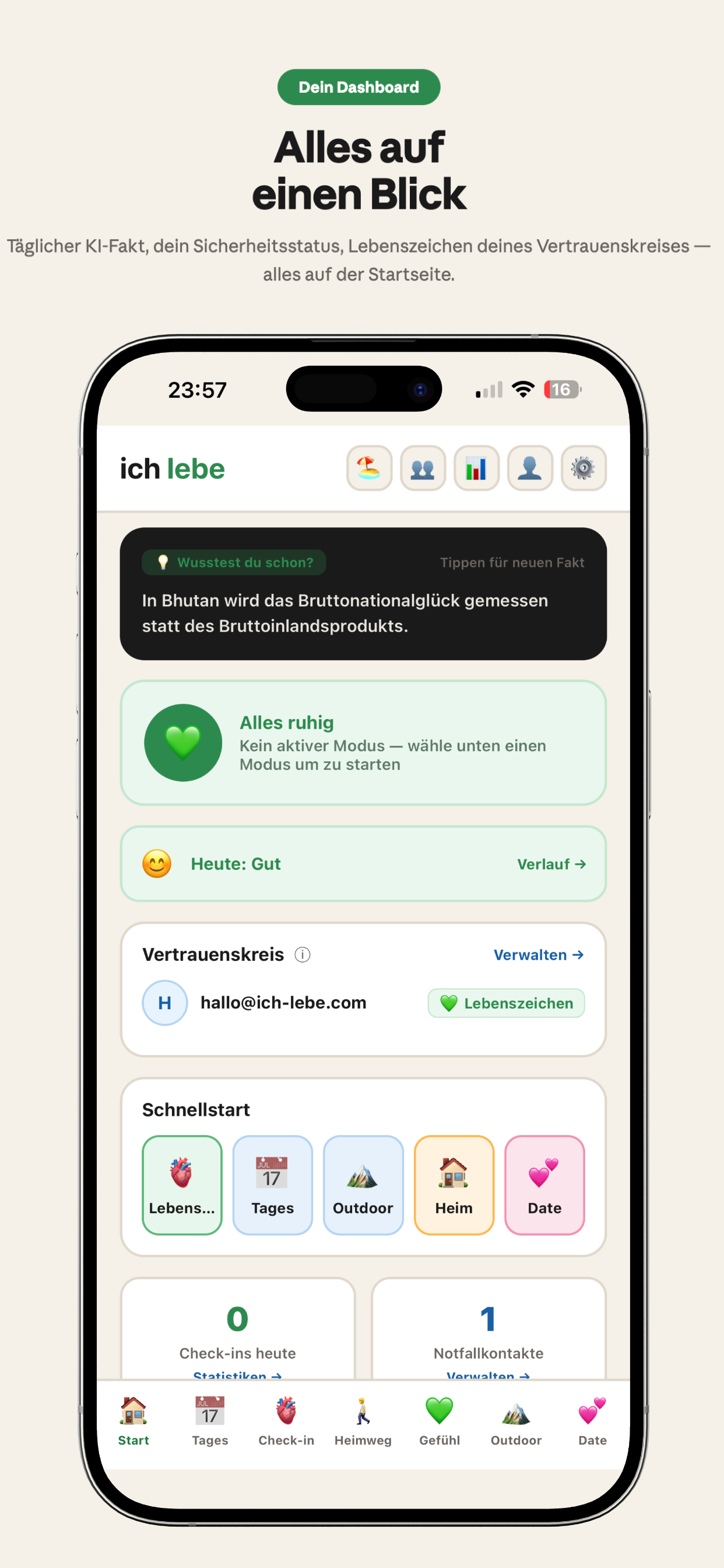ich lebe – Life Sign App screenshot 2