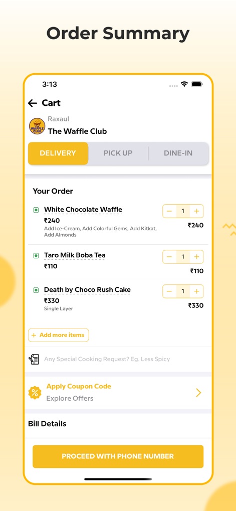 The Waffle Club - Food & Drink App | MWM