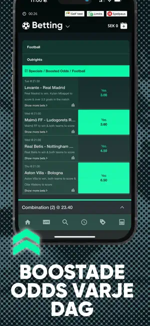SpeedyBet Sport & Casino iPhone screenshot 3