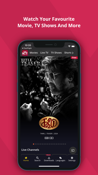 Sun NXT : Live TV & Movies Screenshot