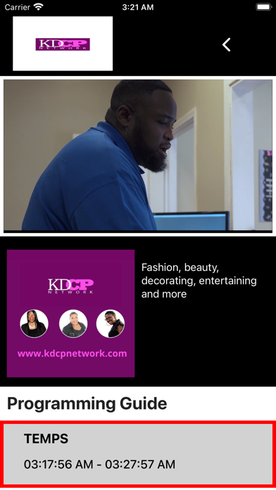 KDCP Network Screenshot