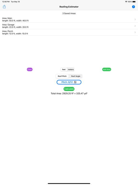 Screenshot #4 pour Roofing Estimator