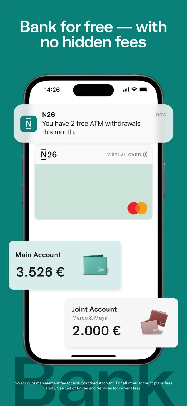 #2. N26 — Love your bank (iOS) От: N26 AG