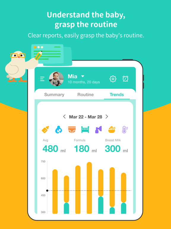 Baby Diary Tracker Log -CuboAi iPad screenshot 3 - Medical app