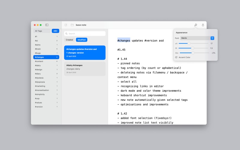 base note app screenshot