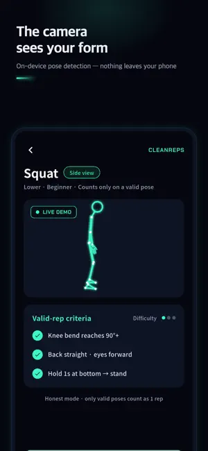 CleanReps: Motion Rep Counter screenshot 2