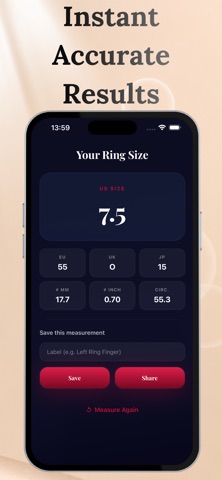 Ring Sizer App: Size & Measure iPhone screenshot