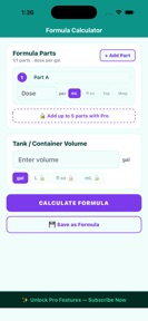 Dilution & Mix Calculator screenshot