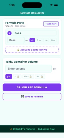 Dilution & Mix Calculator Screenshot 2 of 4