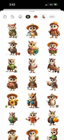 Gardener Owl Stickers screenshot