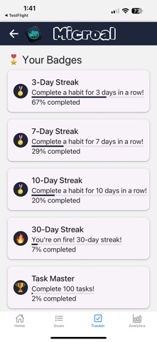 Microal: Goal & Habit Coach screenshot