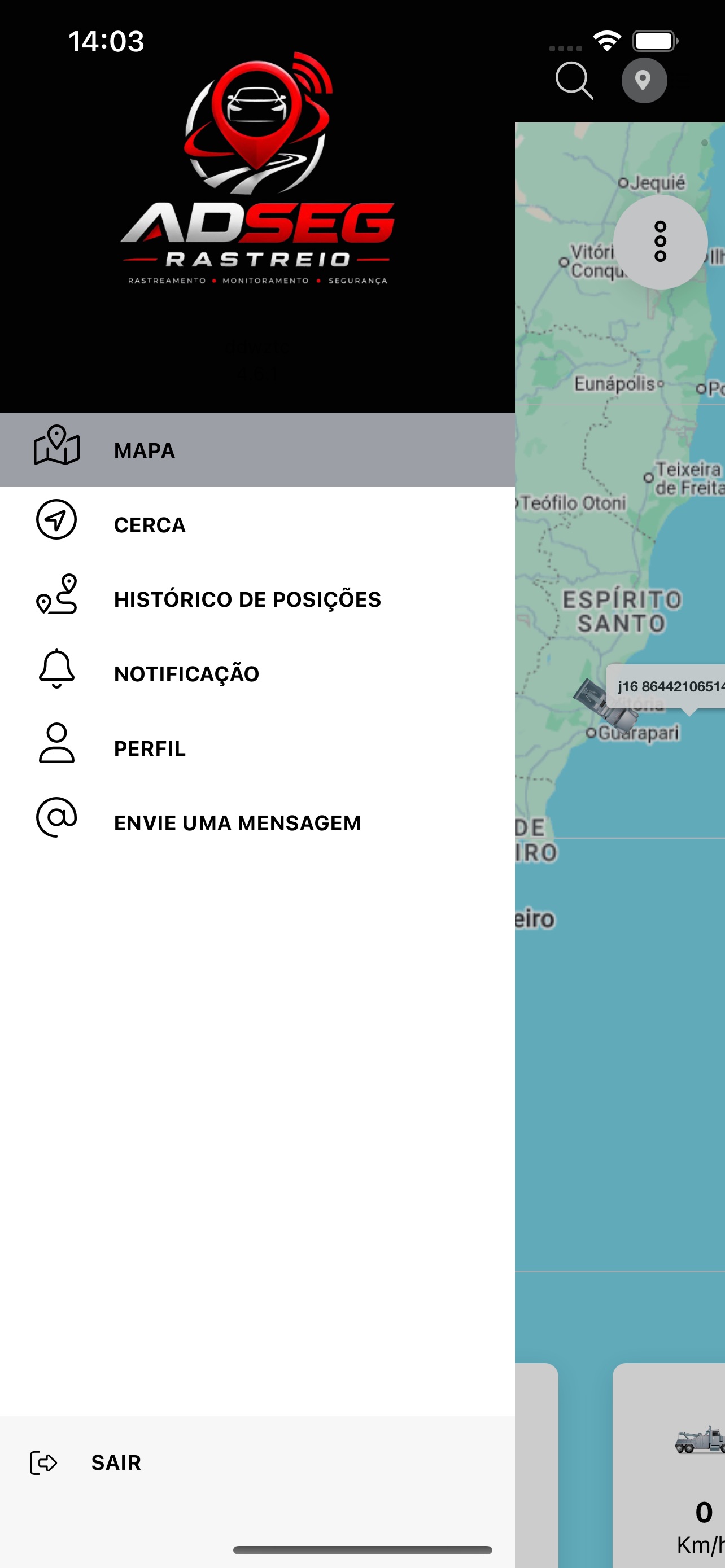 Screenshot 1 of ADSEG Rastreio