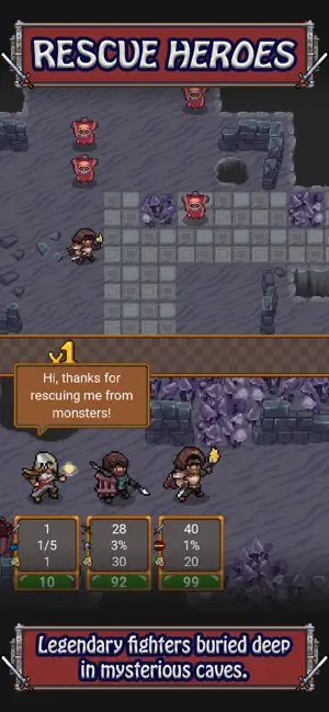 Cave Heroes 2:Idle Dungeon RPG screenshot 1