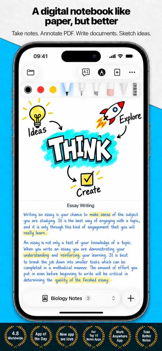 Notes Writer: PDF, Voice, AI screenshot 1