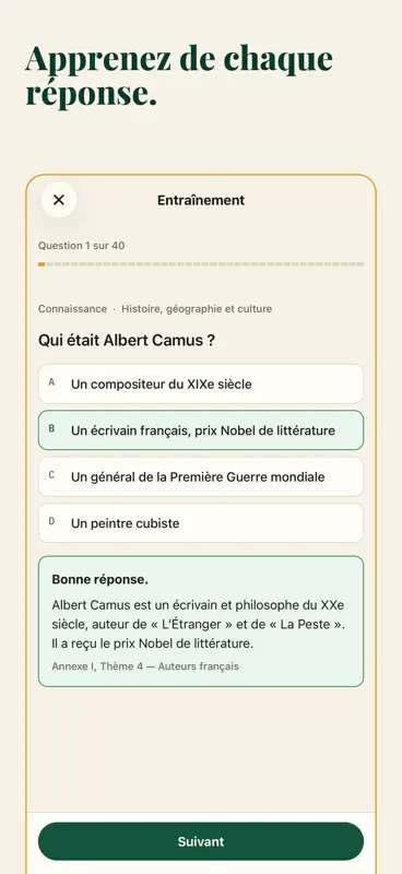 Examen civique : QCM, révision screenshot 3 of 6