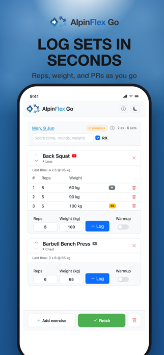 AlpinFlex Go: Workout Tracker Screenshot 2 of 5