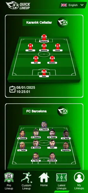 Quick Lineup: Team Builder iPhone screenshot 1