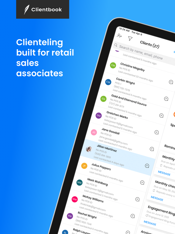 Screenshot #4 pour Clientbook Retail