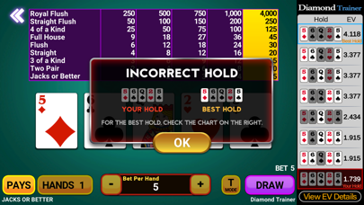 Video Poker Multi-Hand Pro Screenshot 7 of 8