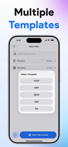 AI Medical Scribe & Clinician iPhone screenshot