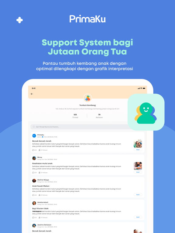PrimaKu - Cek Pertumbuhan Anak iPad screenshot 6 - Medical app
