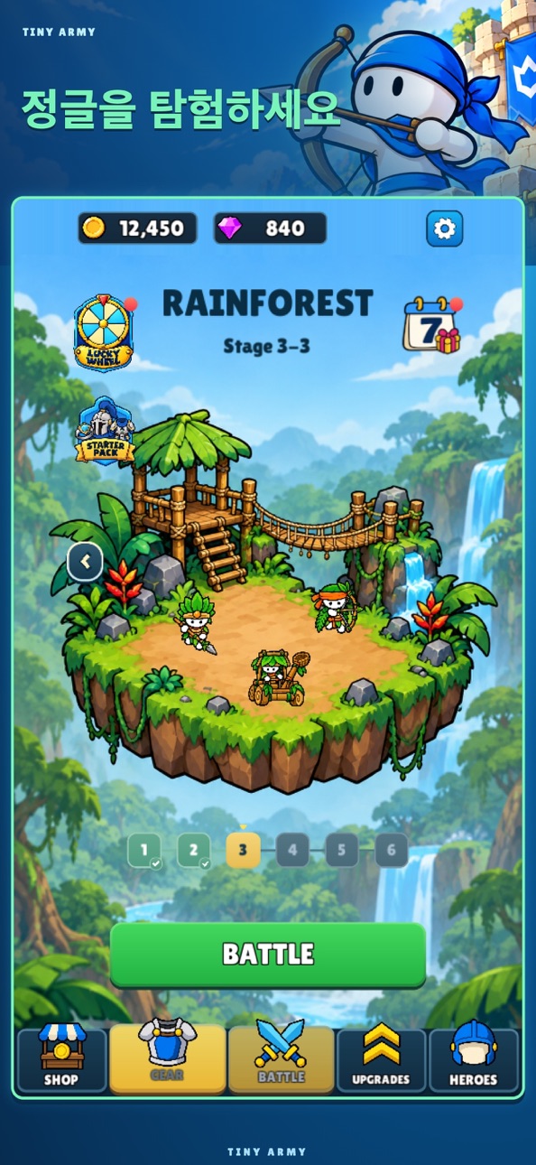 Tiny Army: Merge Defense RPG iOS Mod IPA screenshot 3 - iOS game interface