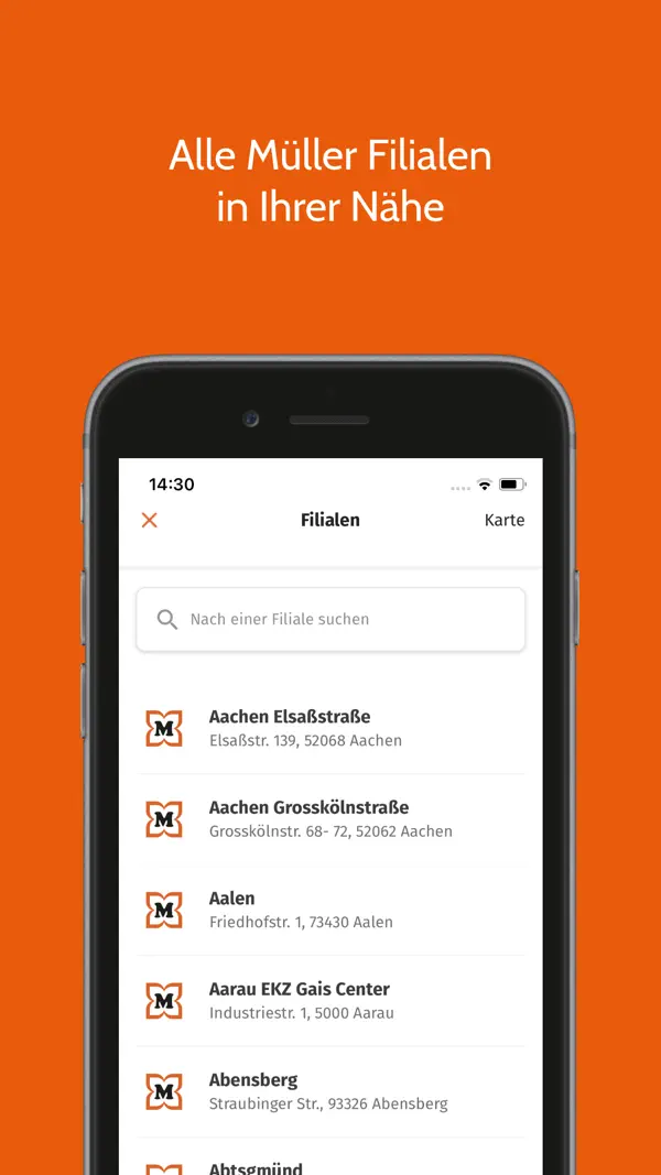 Müller iPhone App Screenshot 5 – Shopping