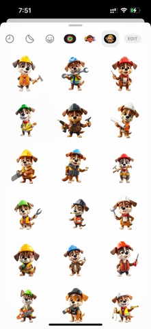 Constructor Doggie Stickers iPhone screenshot