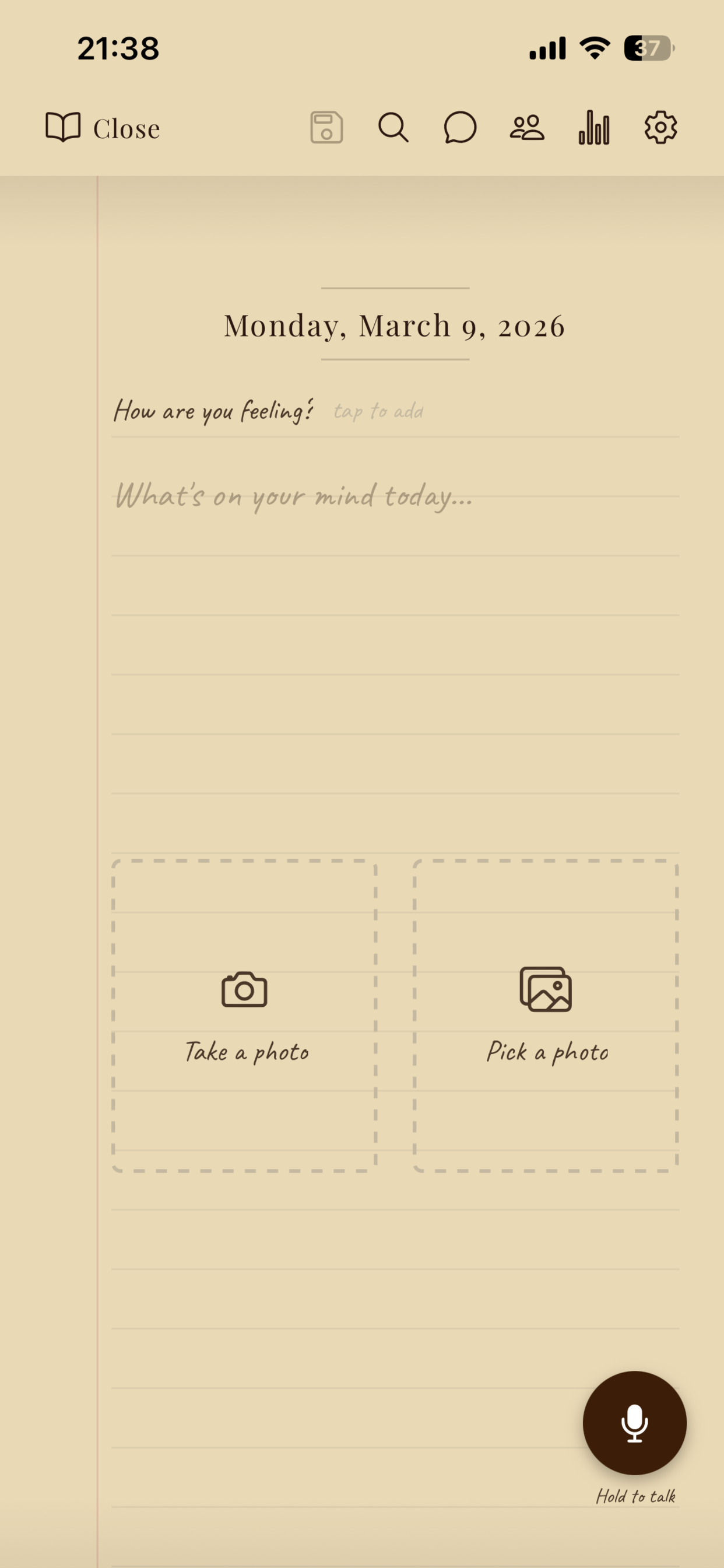 Dear me journal screenshot 2