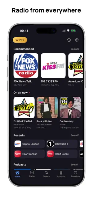 Live Online Radio FM: Radoxo screenshot 1