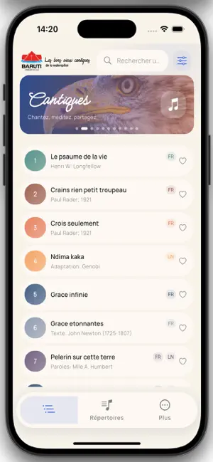 Recueil des cantiques BK screenshot 2