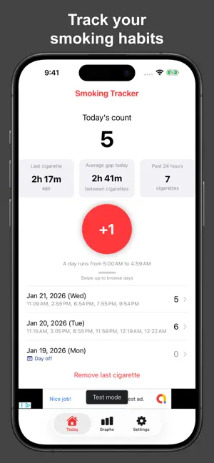 Smokio: Smoking Tracker screenshot 1