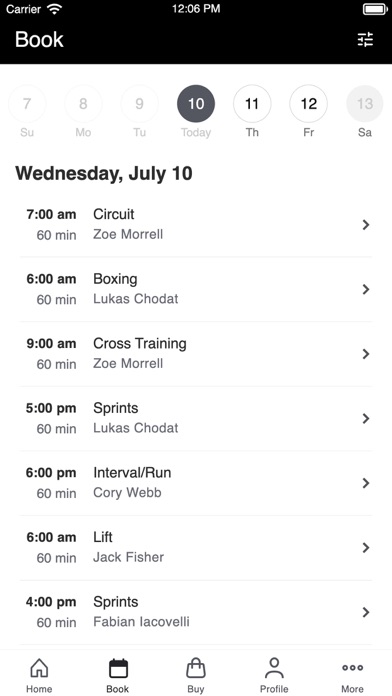 Chodat Fitness Screenshot