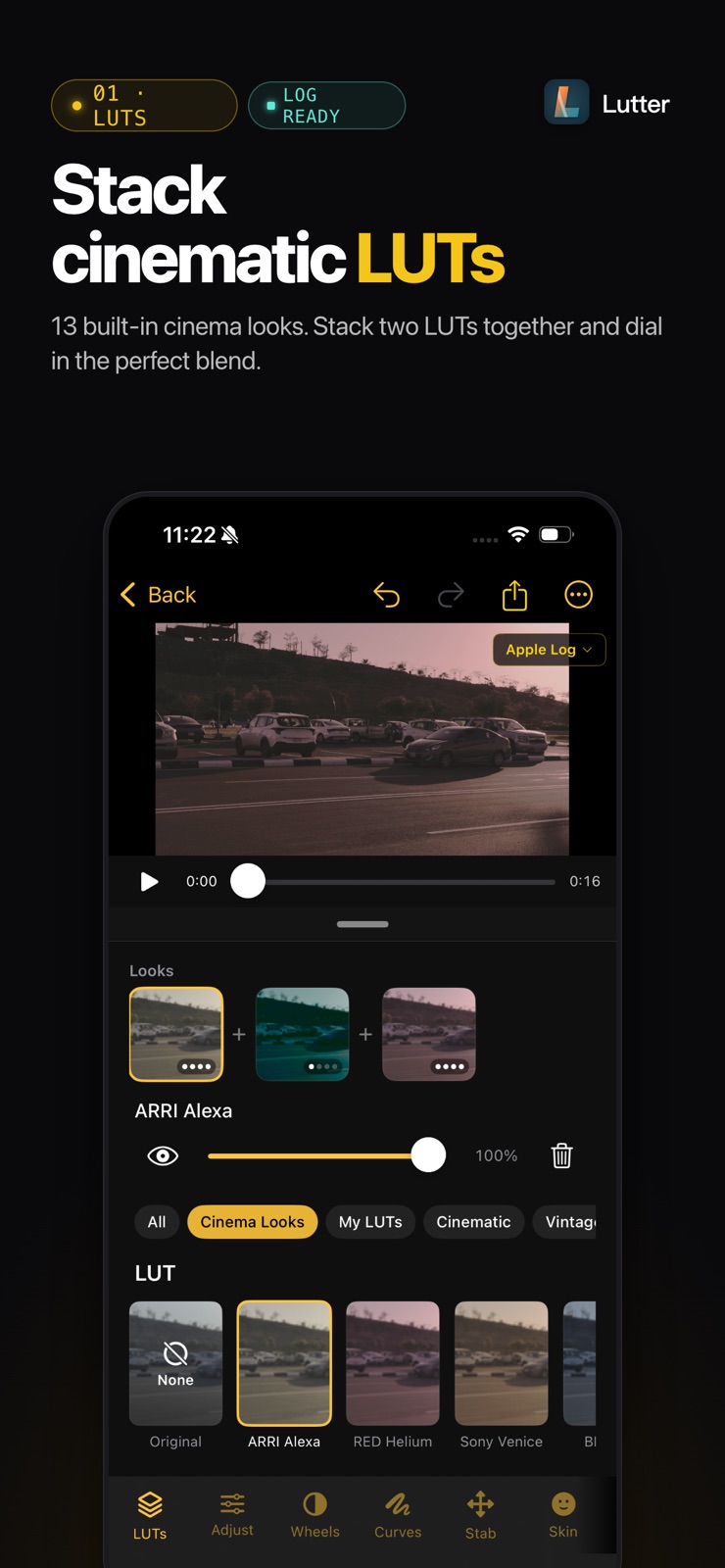 Lutter: LUT Color Grading iphone screenshot 1