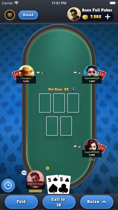 Axes Full Poker Screenshot
