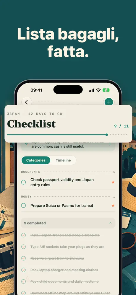 BeforeGo: Itinerari e Bagagli — screenshot 4