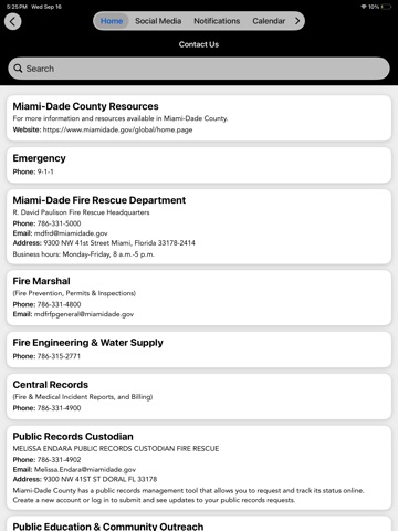 Miami-Dade Fire Rescue iPad screenshot