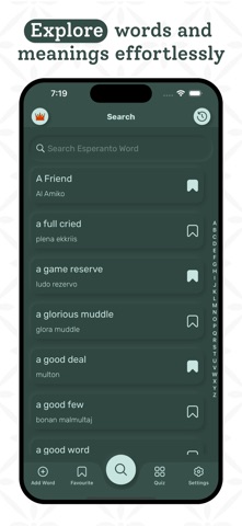 Esperanto Dictionary screenshot
