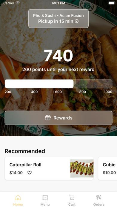 Pho & Sushi - Asian Fusion iPhone screenshot 1 - Food & Drink app