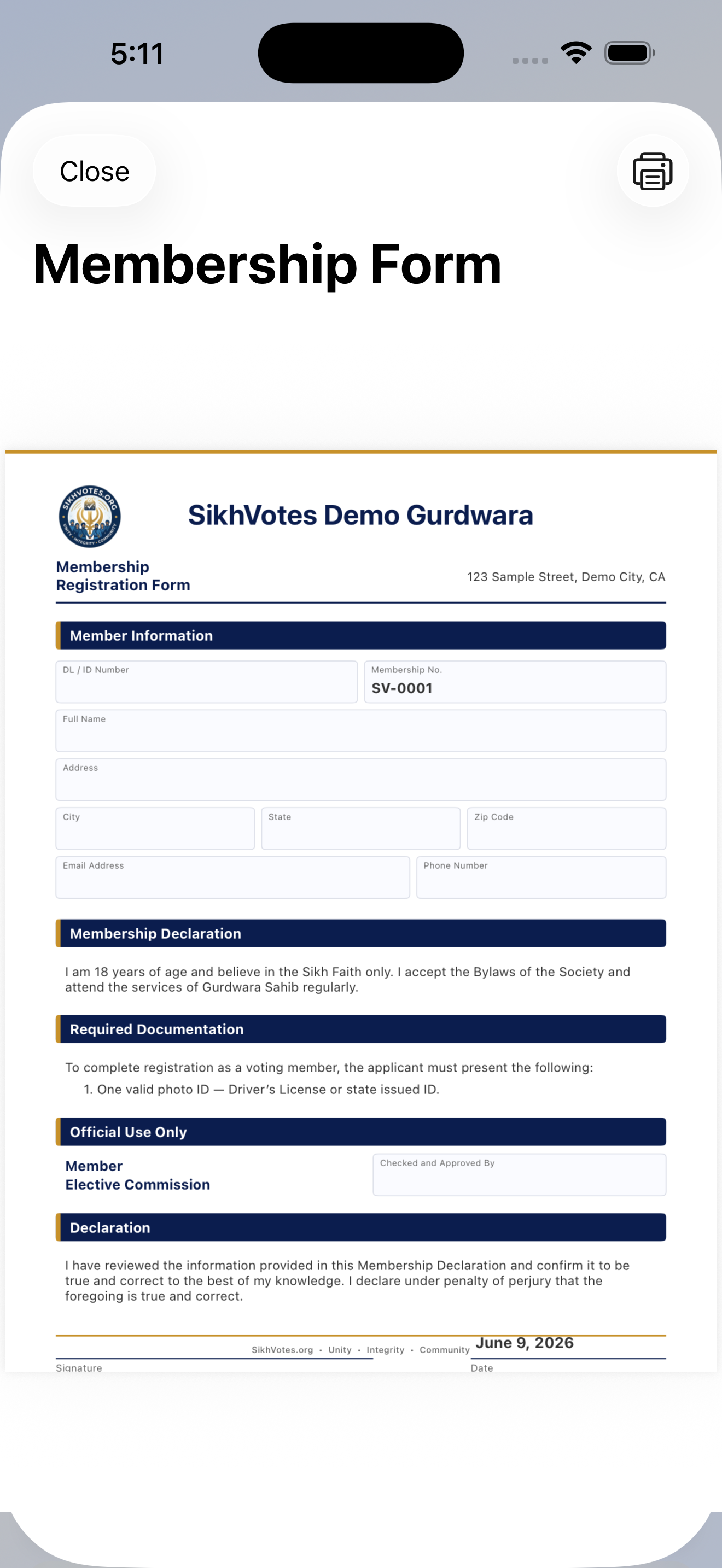 SikhVotes Membership screenshot 3