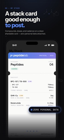 PeptideLab - Peptide Tracker screenshot