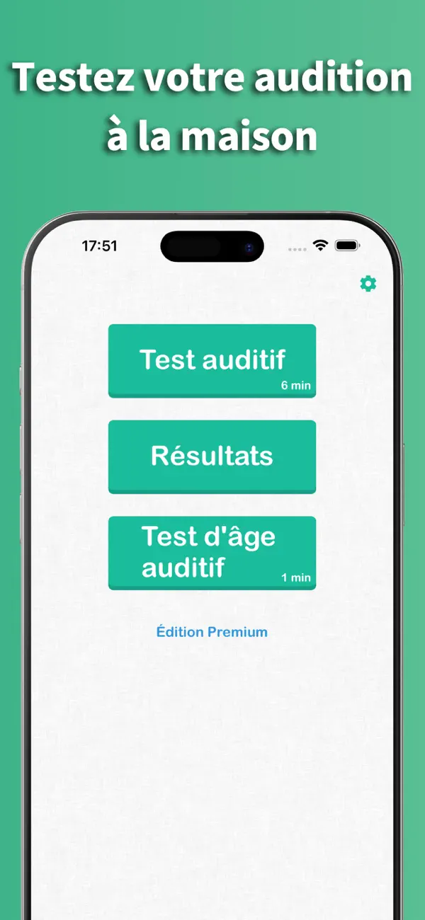Screenshot #1 pour Test Auditif et Âge Auditif