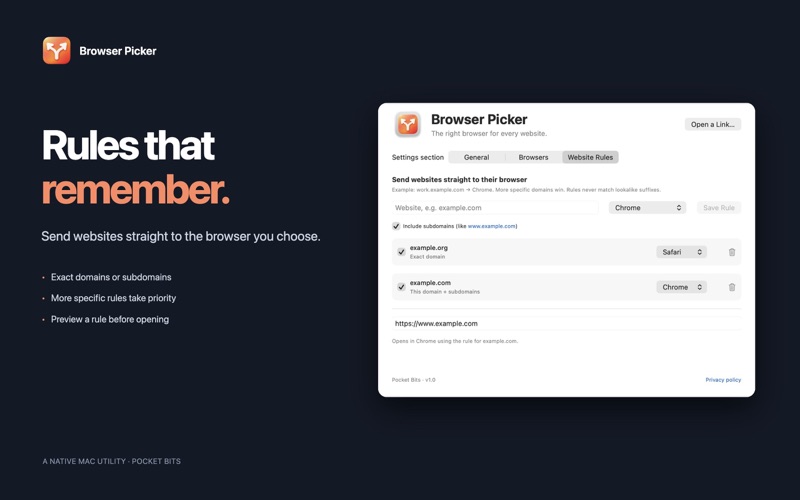 Browser Picker: Link Switcher screenshot 2