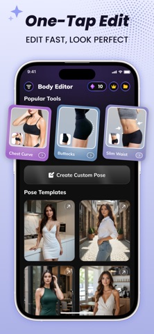 Body Reshape & Pose Changer iPhone screenshot