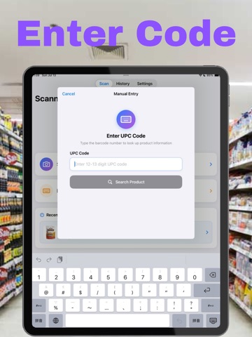 HandyUPC iPad screenshot