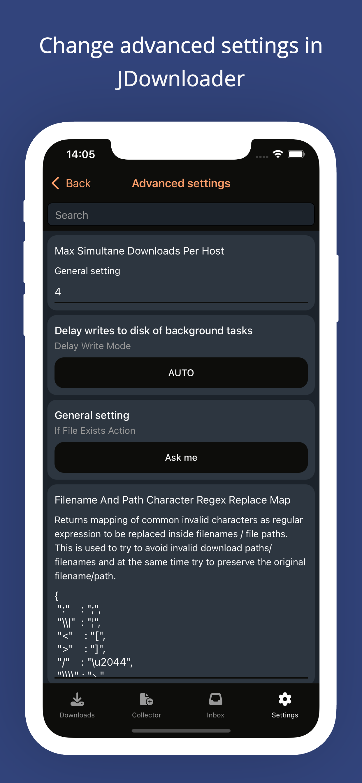 MyJDownloader Remote