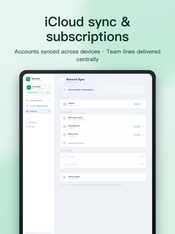 SIP Telephone iPad screenshot 1