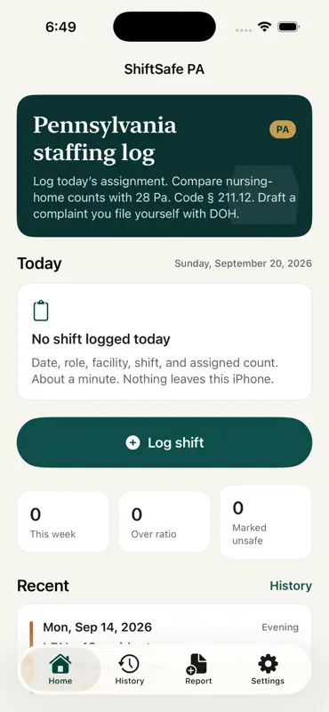 ShiftSafePA screenshot 1 of 2