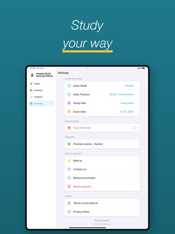 Virginia DCJS Security Officer iPad screenshot