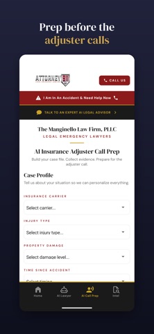ATTY 911: Accident Help iPhone screenshot